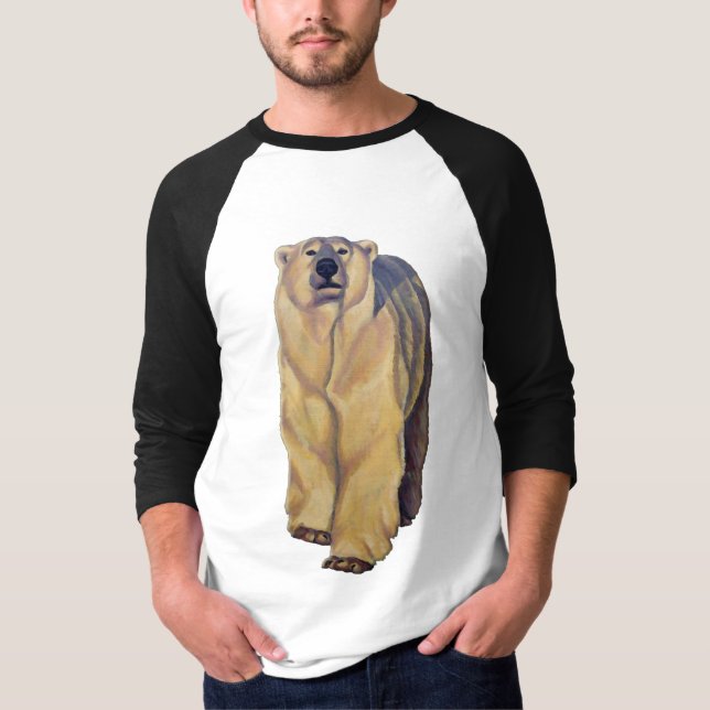 Urso Polar Camisa Urso Polar Arte Baseball Jersey (Frente)