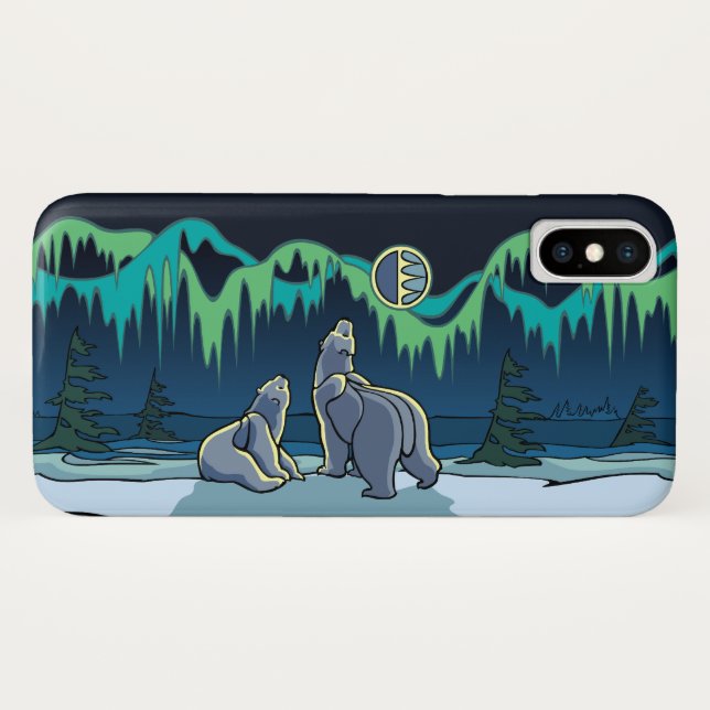 Urso Polar capas de iphone Arte Tribal (Verso (Horizontal))