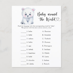 Urso polar de inverno - Bebê à volta do jogo mundi