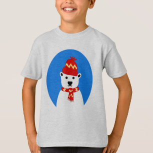 Urso Polar de inverno - Camiseta para Crianças