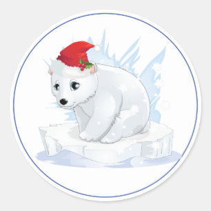 Urso Polar dos Adesivos Feriados