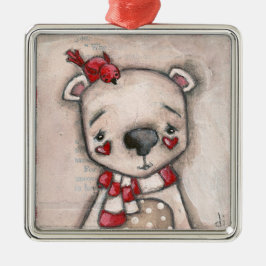 Urso polar e amigo - ornamento