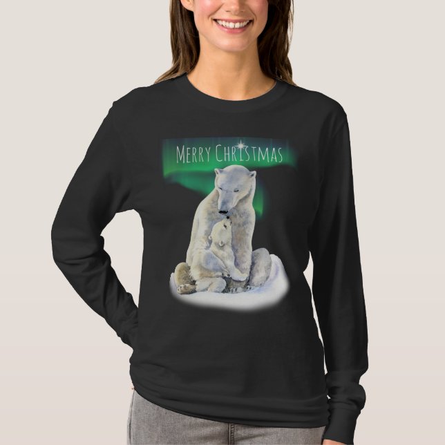 Urso Polar e Camisa de Natal Bebê (Frente)