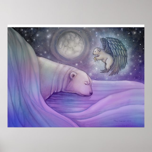 Urso Polar e Poster de Anjo Mágico (Frente)