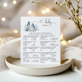 Urso Polar Jogo Bebê trivia chá de fraldas