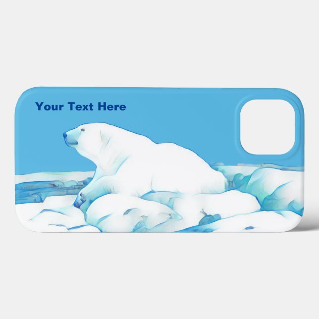 Urso Polar Na capas de iphone De Cascata De Gelo (Verso (horizontal))