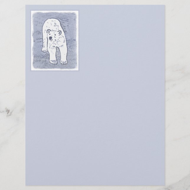 Urso Polar na Pintura do Gelo - Arte Original da V (Frente)