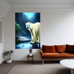 Urso polar no Oasis AI Art Poster