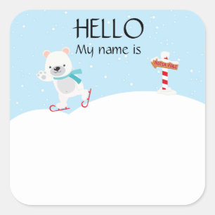 Urso Polar Nome de etiqueta Feriado de Natal