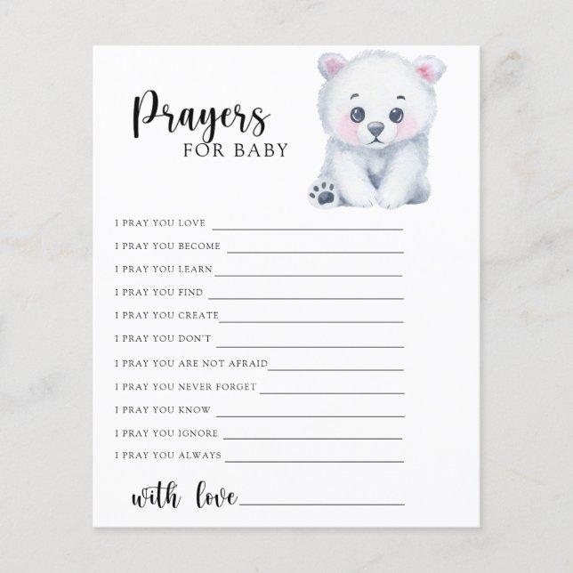 Urso Polar - Orações para bebê (Frente)