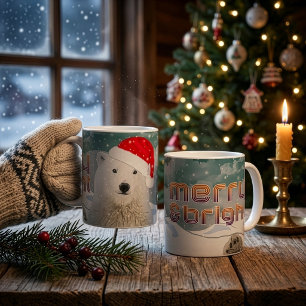 Urso Polar Papai Noel Canecas Beary Natalinas