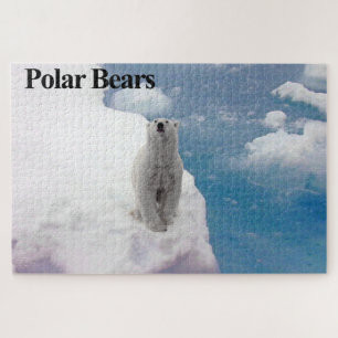 Urso Polar Sobre Quebra-cabeça De Vidro