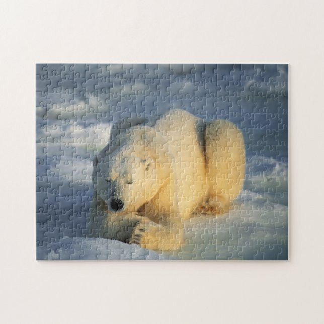 Urso Polar Tomando Sol, Quebra-Cabeça (Horizontal)