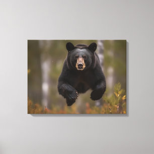 Urso Preto de Muro de canvas