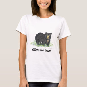 Urso preto do urso do Mama, camisa de t