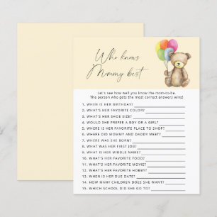 Urso - Quem sabe melhor jogo da mamãe