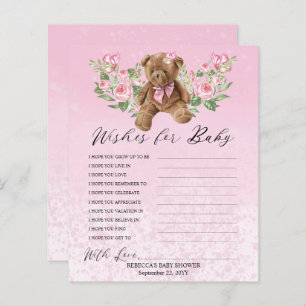 Urso Rosa Rosa Rosa Fresco deseja Jogo Bebê