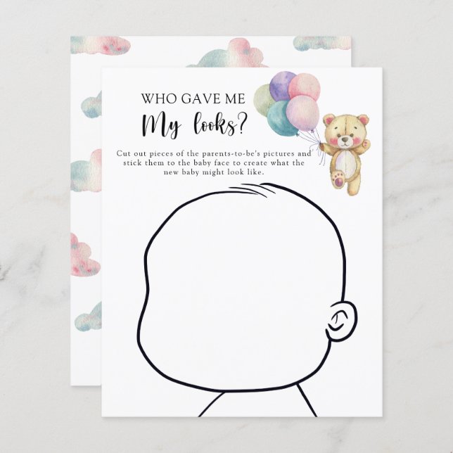 Urso Teddy que me deu meu jogo de aparência (Frente/Verso)