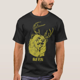 Urso + Veado = Camisa T Essencial De Cerveja