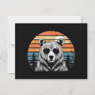 Urso Vintage com Óculos de Sol
