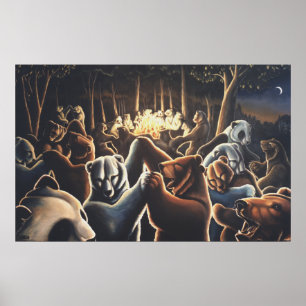 Ursos Dançantes Impressões de Arte Ursos Posters