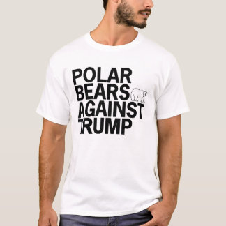 Ursos polares contra o t-shirt do trunfo