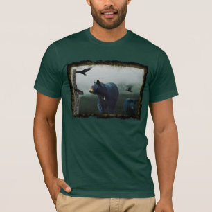 Ursos pretos, corvos & t-shirt dos animais