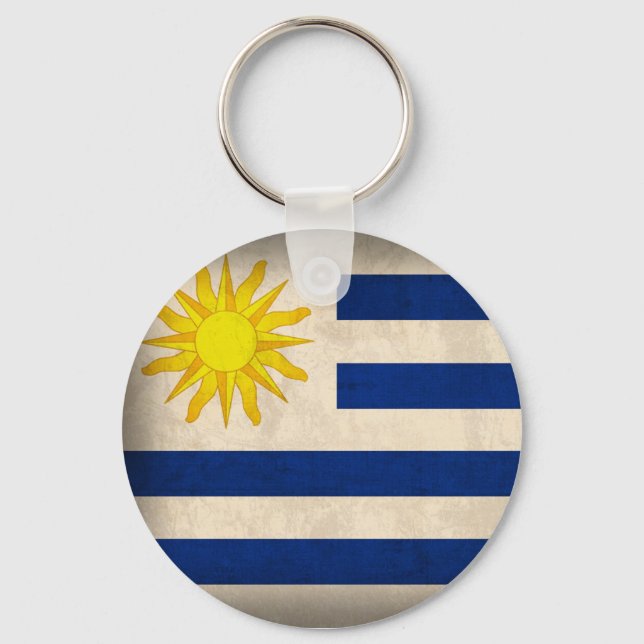 Uruguai Flag Chaveiro (Frente)