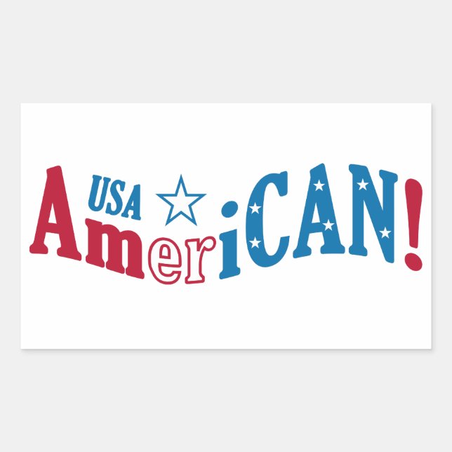 USA AmeriCAN! adesivos personalizados (Frente)