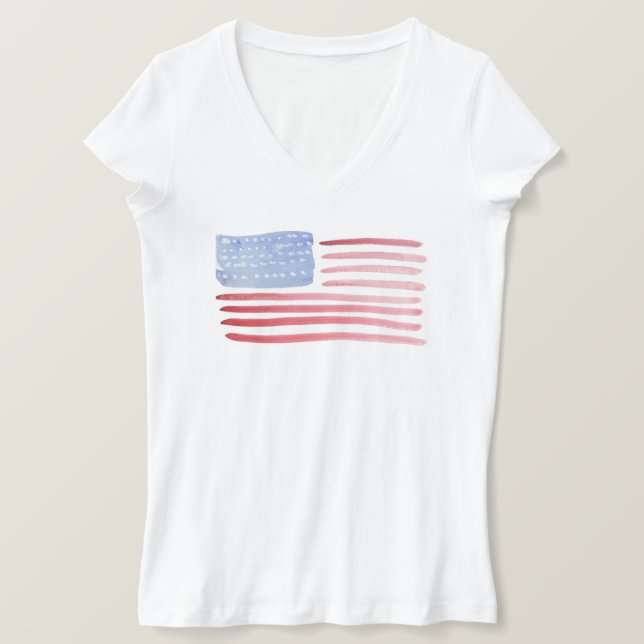 USA American Flag T-Shirt (Frente do Design)