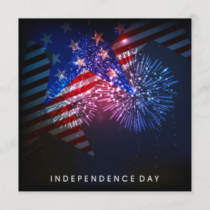 USA Fireworks e Flag 4 de julho Convite
