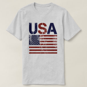 USA Flag T-Shirt em dificuldades