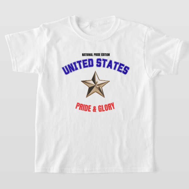 USA National Pride Edition Kids' Basic T-Shirt (Postura )