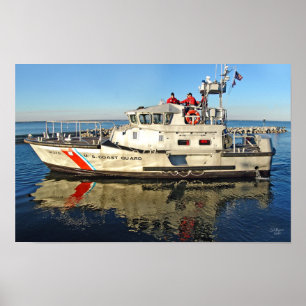 USCG poster do barco salva-vidas do motor de 47
