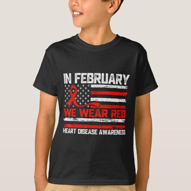 Use Camisa Fevereiro Vermelho Conscientização Doen (Frente)