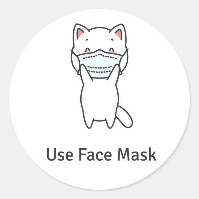 USE MÁSCARA FACIAL ADESIVO DE GATO FOFO SELAGEM DE (Frente)