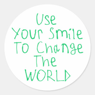 Use O Seu Sorriso Para Mudar O Adesivo Mundial