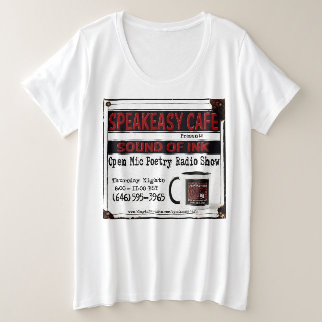 Use suas palavras, a camiseta SpeakEasy da mulher (Frente do Design)