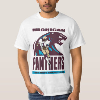 USFL Michigan Panthers retro futebol T-Shirt