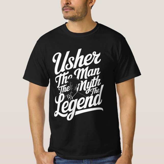 Usher Deu Ao Homem A Lenda T-Shirt (Frente)