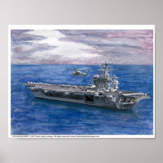 USS EISENHOWER Art Impressão (Frente)
