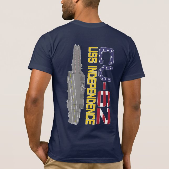 USS INDEPENDÊNCIA CV-62 T-Shirt (Verso)