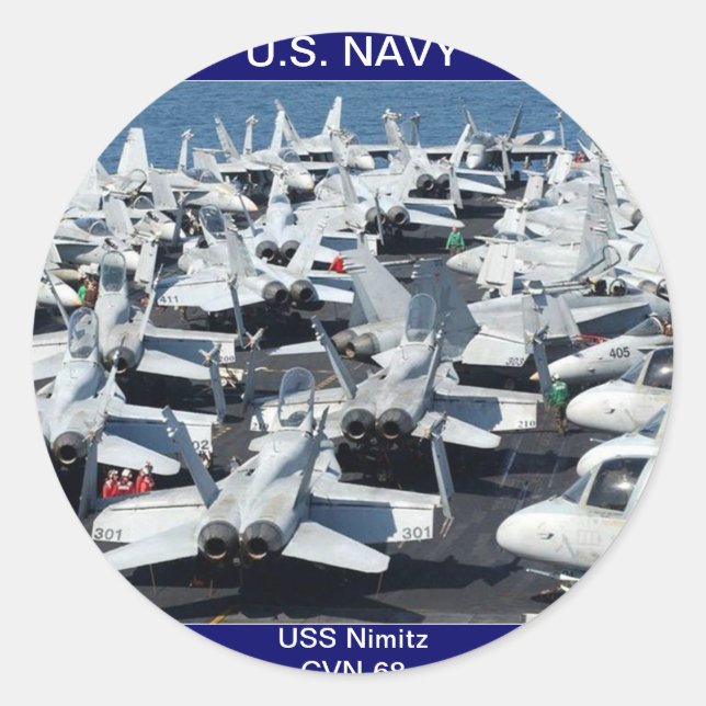 USS Nimitz CVN-68 Autocolante (Frente)