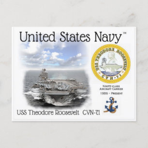 USS THEODORE ROOSEVELT CVN- 71 - Cartão postal