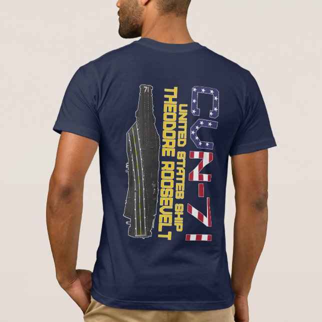 USS THEODORE ROOSEVELT CVN- 71 T-Shirt (Verso)