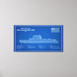 USS Zumwalt - Entrega de planos de impressão Bluep