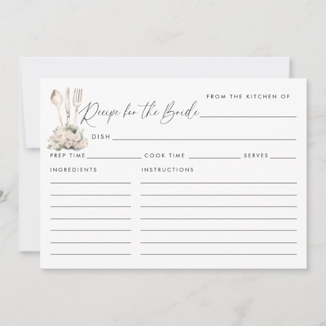 Utensílios Chic Floral Elegantes Recebem para a No (Frente)