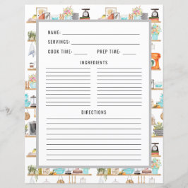 Utensílios De Cozinha De Aquarelas | Página Binder