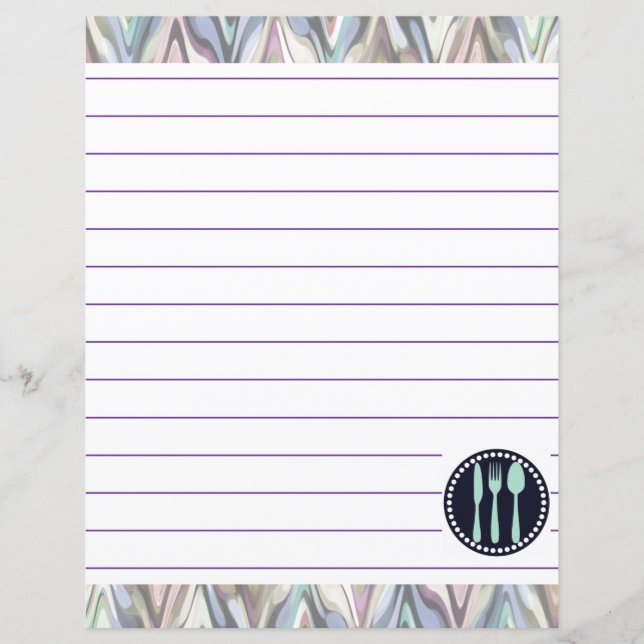 Utensílios de Cozinha Retro Zigzag Chevron (Frente)