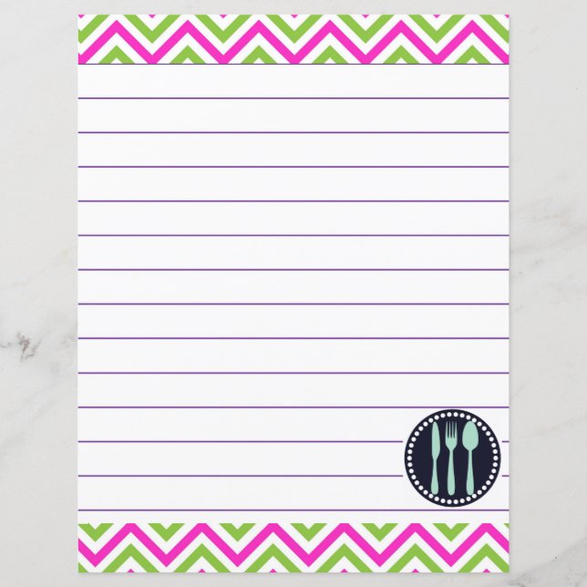 Utensílios de Cozinha Retro Zigzag Chevron (Frente)